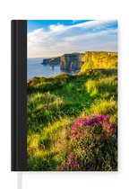 Notitieboek - Schrijfboek - Ierse bloemen op de Kliffen van Moher - Notitieboekje klein - A5 formaat - Schrijfblok