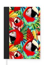 Carnet - Carnet d'écriture - Jungle - Perroquet - Vogels - Design - Carnet - Format A5 - Bloc-notes