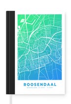 Notitieboek - Schrijfboek - Stadskaart - Roosendaal - Nederland - Blauw - Notitieboekje klein - A5 formaat - Schrijfblok - Plattegrond