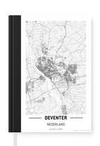 Notitieboek - Schrijfboek - Stadskaart Deventer - Notitieboekje klein - A5 formaat - Schrijfblok - Plattegrond