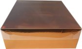 Gouden sweetsbox met transparant deksel - 25 x 20 x 7 cm (50 stuks)