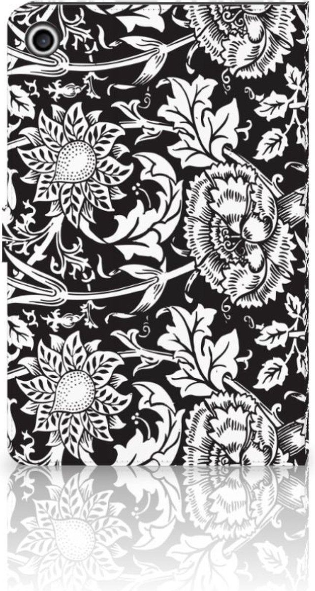 Lenovo Tab M10 Plus 3rd Gen 10.6 inch Tablet Cover Black Flowers
