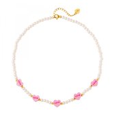 Kinderketting - Kids - Ketting - Roze - Snoephartjes