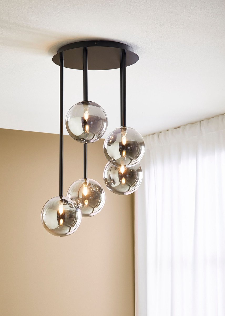 Czarna lampa wisząca Markslöjd Universe 5L