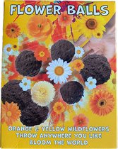 Bloemenzaadbom gele  en oranje bloemen - Zaadjes - Bloemenzaadjes - Plantenzaadjes - Tuin - Tuinieren - Zaden - Planten - Bloemen - Aarde - Bloeien - Gratis Verzenden