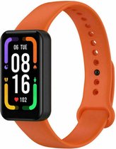 Siliconen Smartwatch bandje - Geschikt voor Xiaomi Redmi Smart Band Pro siliconen bandje - oranje - Strap-it Horlogeband / Polsband / Armband