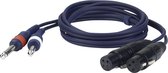 DAP Audio Jack naar XLR Overgangskabel 3m - 2x Jack Mono naar 2x XLR Female - 3m