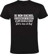 Ik ben Kachel en daarom dat ik waggel Heren t-shirt | dronken | drank | alcohol | zuipen | horeca | festival |  kado | shirt