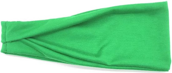 Premium Elastische Hoofdband voor Dames en Heren Groen | Zweetband Hoofd | Hoofdband Sport | Haarband Make Up | Kind | Haarband Mannen | Haarband Meisje | Haarbanden | Diadeem | Haarband Bandana Breed | Zomer & Winter