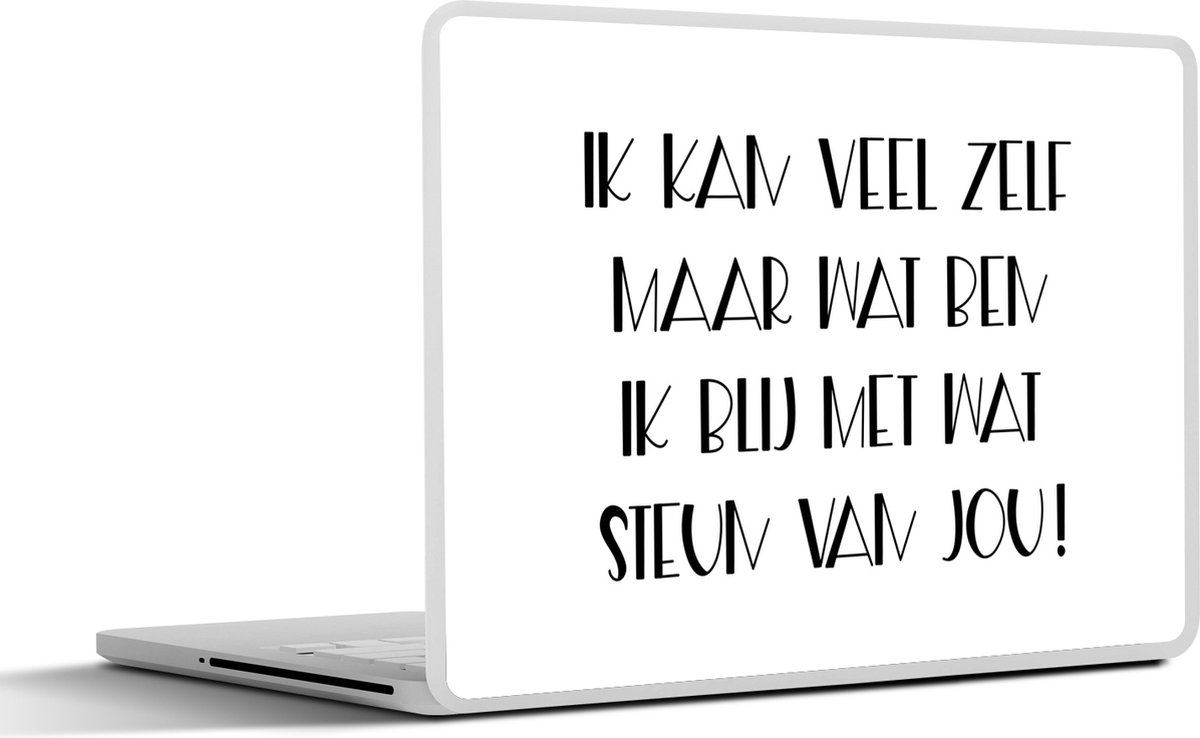 Laptop sticker - 14 inch - Sterkte - Quotes - Steun - 32x5x23x5cm - Laptopstickers - Laptop skin - Cover