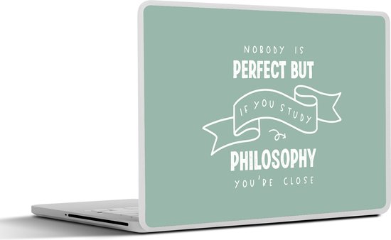 Sticker pour ordinateur portable - 12,3 pouces - Citation - Philosophie - Étude - 30x22cm - Autocollants pour ordinateur portable - Skin pour ordinateur portable - Housse