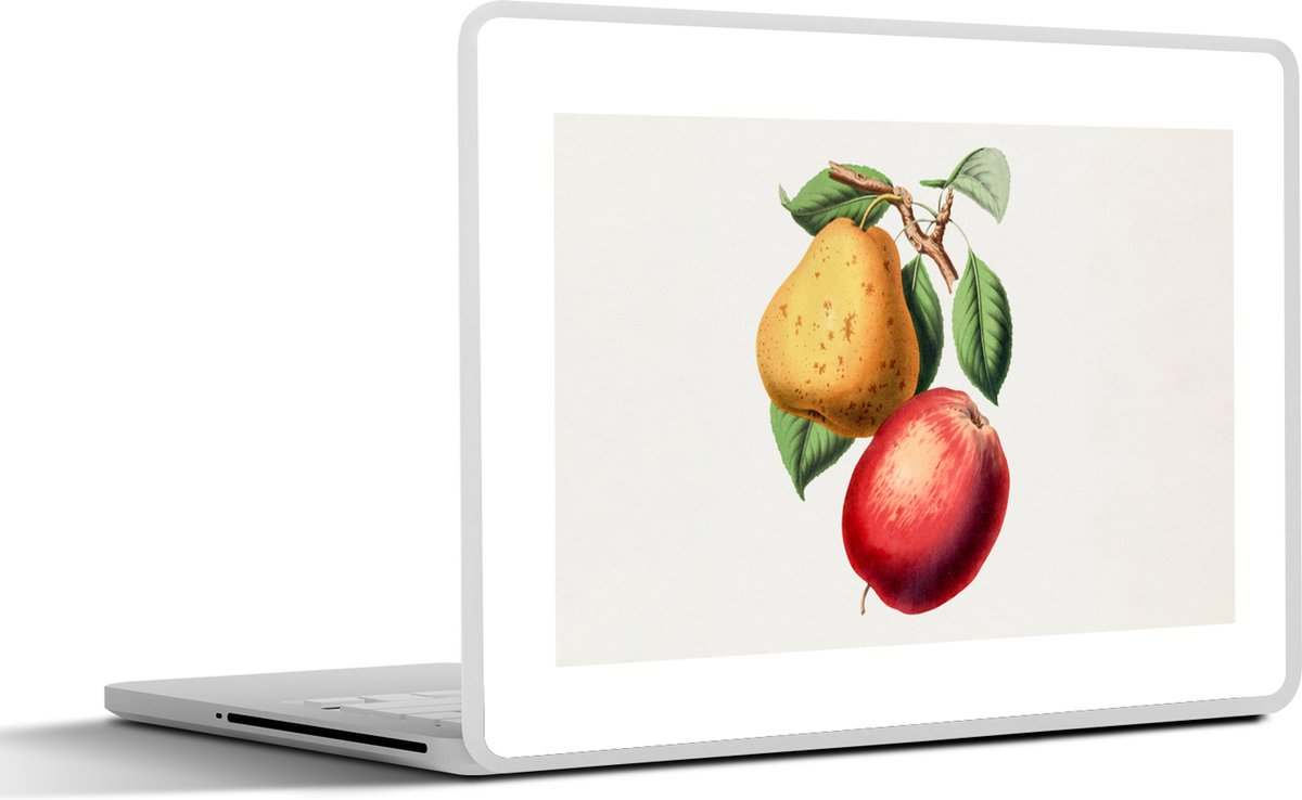 Laptop sticker - 15.6 inch - Peer - Appel - Fruit - 36x27,5cm - Laptopstickers - Laptop skin - Cover