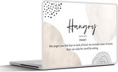 Sticker ordinateur portable - 15,6 pouces - Proverbes - Hangry - Citations - Dictionnaire - Définition Hangry
