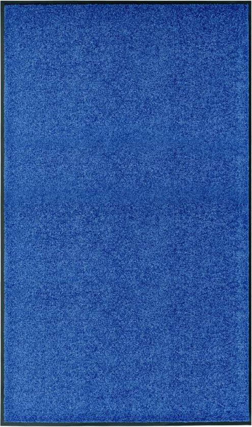 vidaXL - Deurmat - wasbaar - 90x150 - cm - blauw