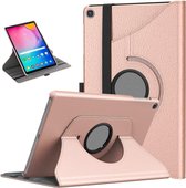 Hoes Geschikt voor Samsung Galaxy Tab S6 lite (2022 / 2021) Hoes - 360 graden draaibare tablethoes - Rosegoud