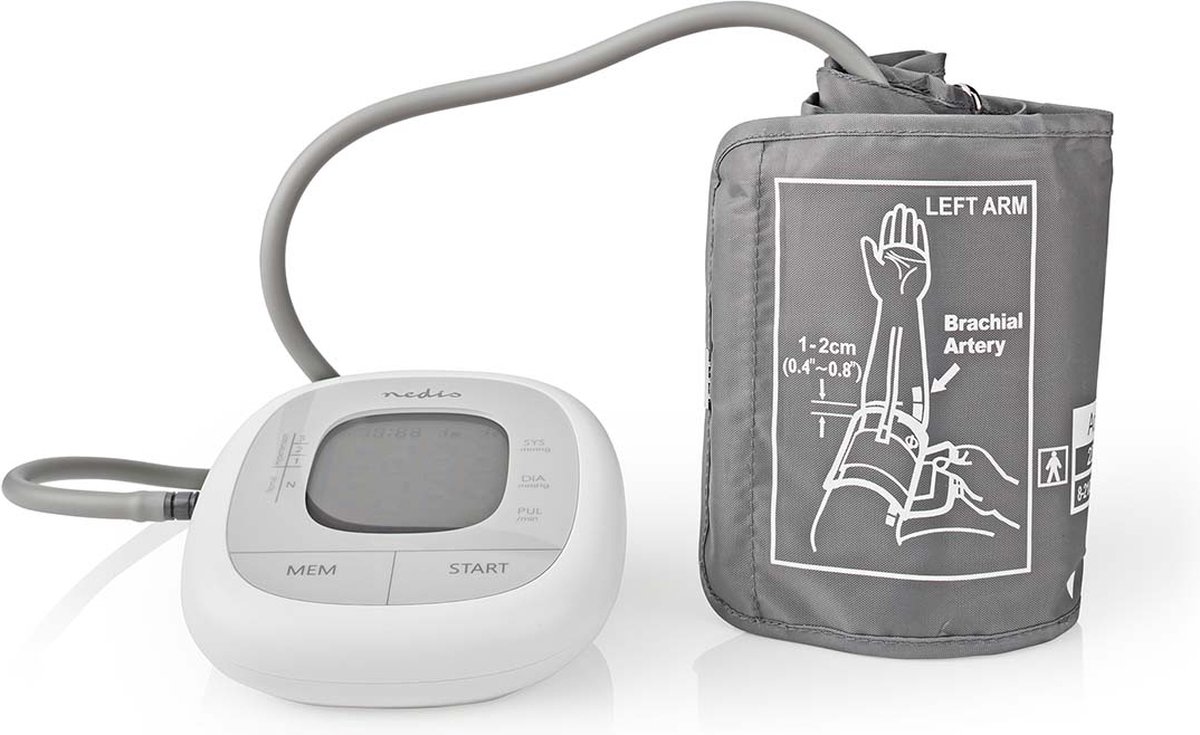 Nedis Bloeddrukmeter Bovenarm | Wit