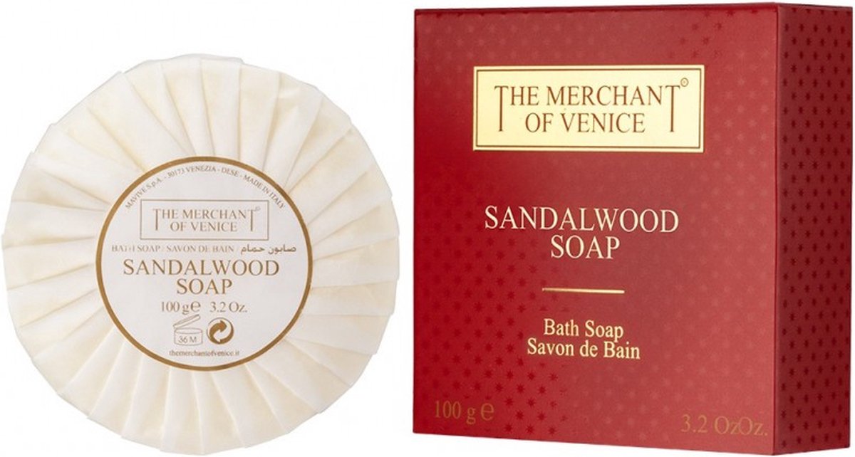 The Merchant Of Venice Sandalwood Stuk zeep 100 g 1 stuk(s)
