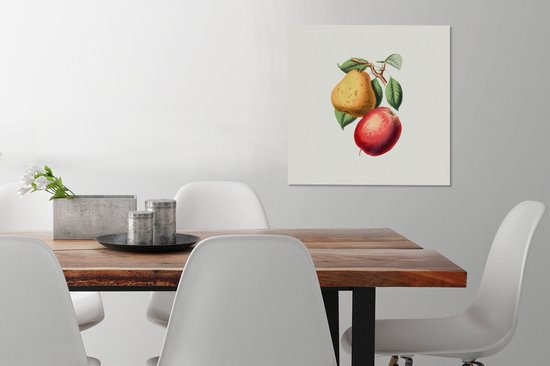 Tableau sur Toile Fruit - Printemps - Feuilles - 50x50 cm - Décoration murale