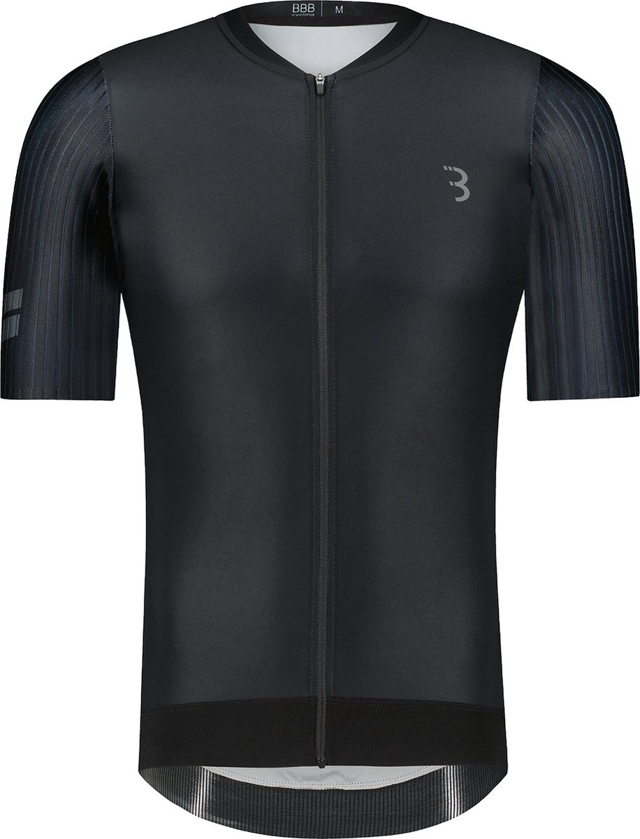 BBB Cycling AeroTech Fietsshirt Heren - Korte Mouwen - Aerodynamisch Wielrenshirt - Zwart - Maat XL - BBW-406