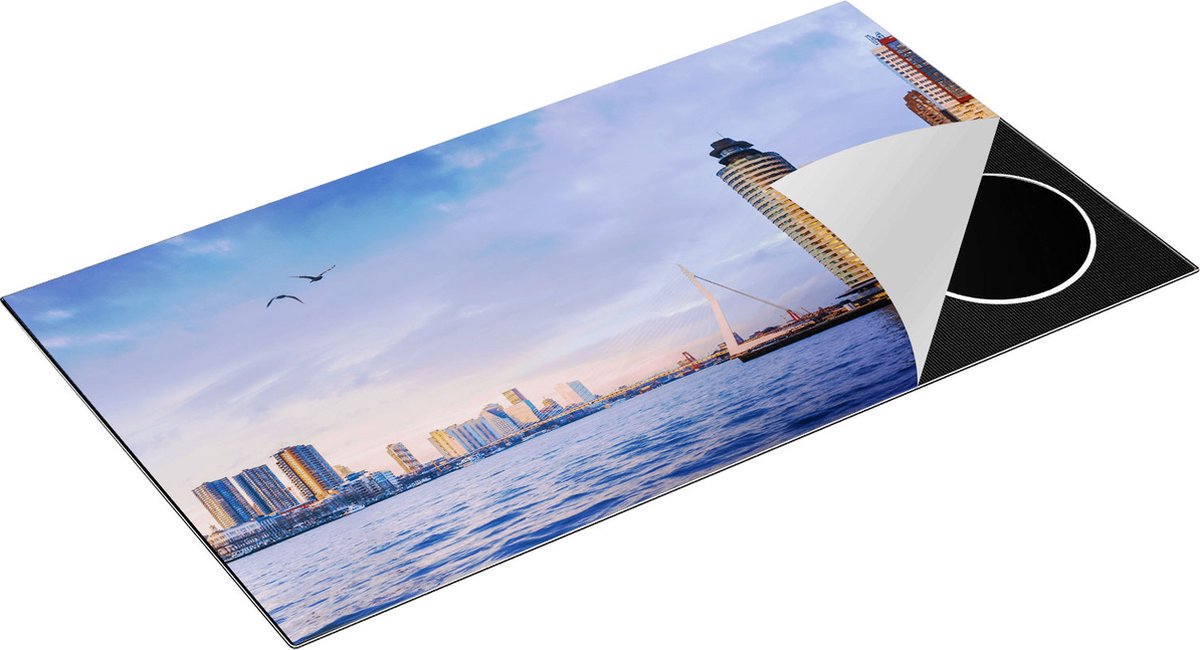 Chefcare Inductie Beschermer Rotterdamse Skyline aan het Water - 95x50 cm - Afdekplaat Inductie - Kookplaat Beschermer - Inductie Mat