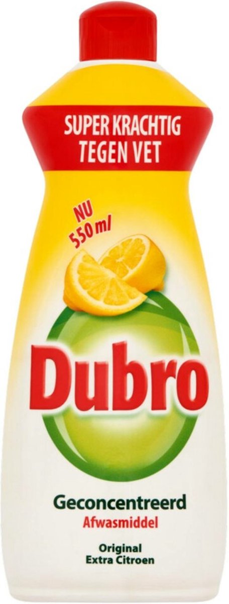 Dubro Afwasmiddel Extra Citroen - 12 x 550 ml - Voordeelverpakking