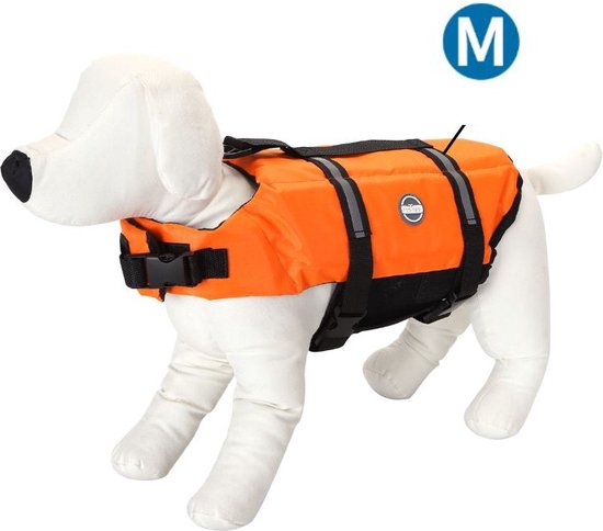 Nobleza Hondenzwemvest - zwemvest - reddingsvest - voor honden - Oranje - M