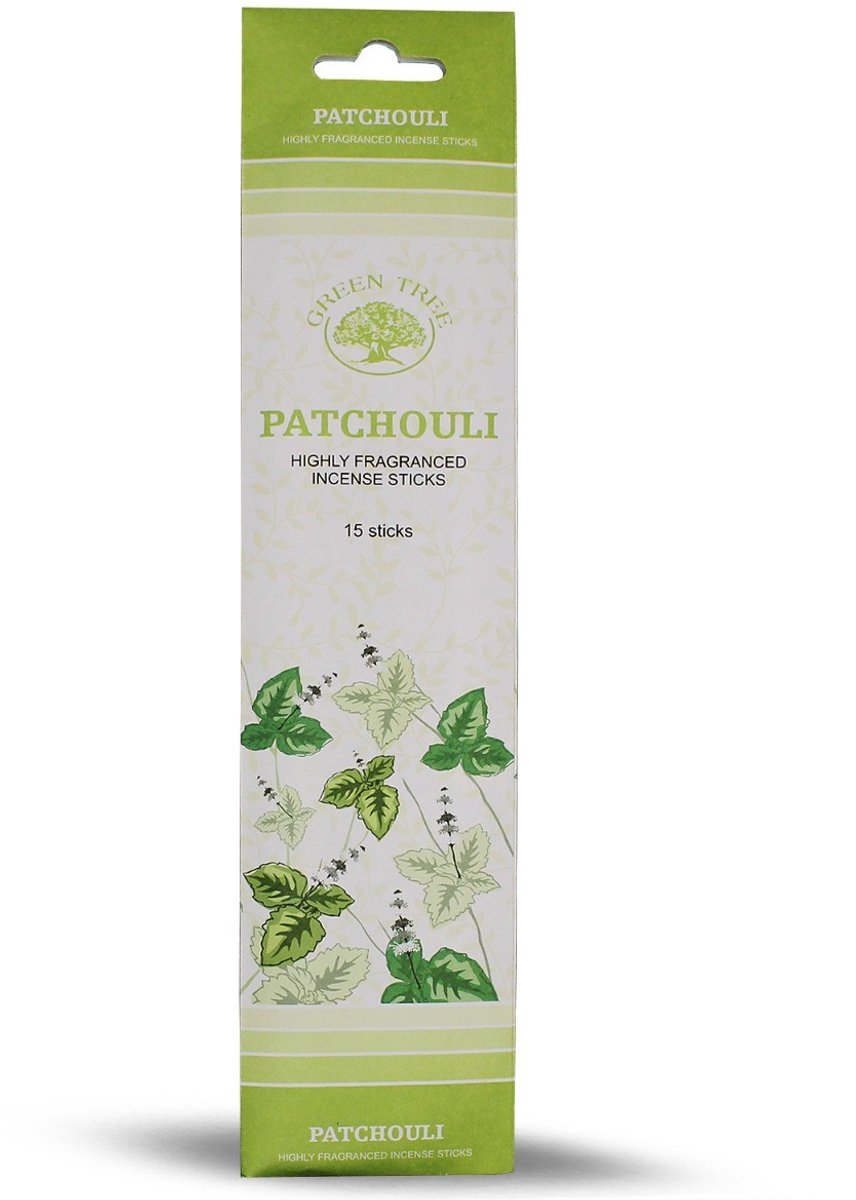 Green Tree Wierook - Wierookstokjes - Wierooksticks - Incense sticks - Patchouli - 2 Pakjes