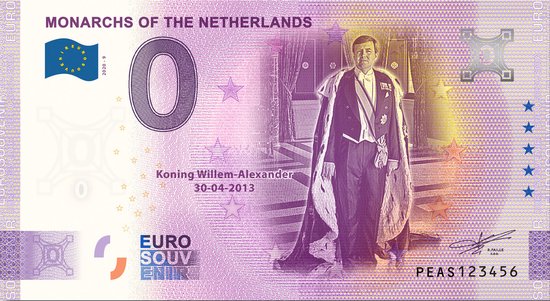 Thumbnail van een extra afbeelding van het spel 0 Euro biljet Nederland 2020 - Koning Willem-Alexander LIMITED EDITION