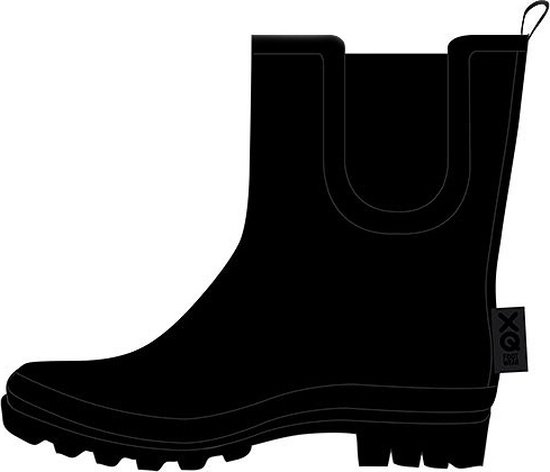 XQ Footwear - Regenlaarzen - Rubber laarzen - Dames - Festival - Laag model - Rubber - zwart - Maat 39