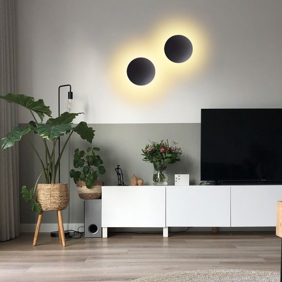 HUIZHOU Leeslamp Muurgemonteerde LED Wandlamp Touch Control 3 Kleur Temperaturen En 12W USB Oplaadpoort 350° Roterende Bed Leeslamp Woonkamer en Slaapkamer (zwart vierkant