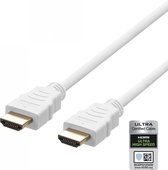 Deltaco HU10A-R Ultra High Speed HDMI Cable - 8K HDMI - 60Hz - 1 m - Wit