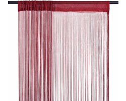 vidaXL - Draadgordijnen - 140x250 - cm - wijnrood - 2 - st