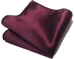 Pochet Zijde - Bordeaux - Sorprese - pochette - heren - kleine ruit