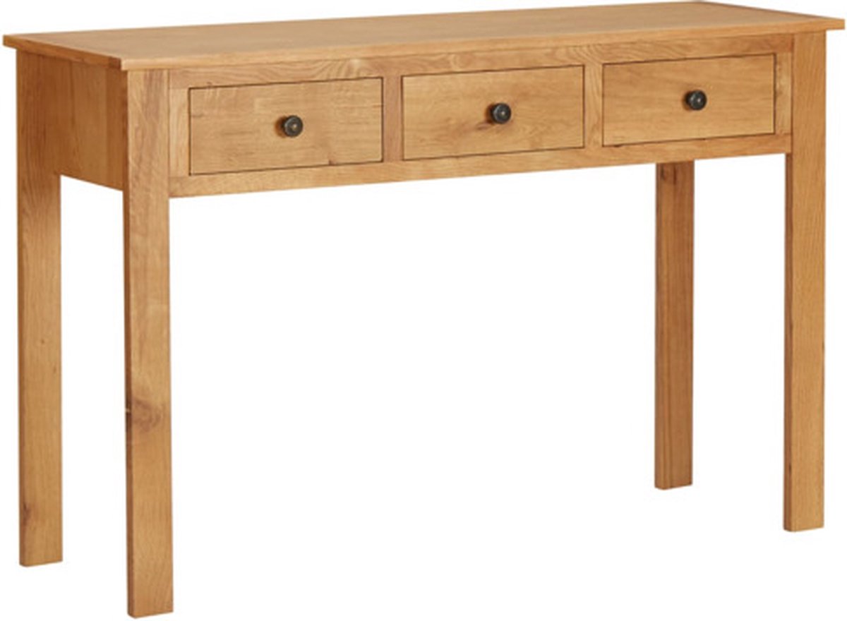 vidaXL Kaptafel - 110x40x75 - cm - massief - eikenhout Bruin