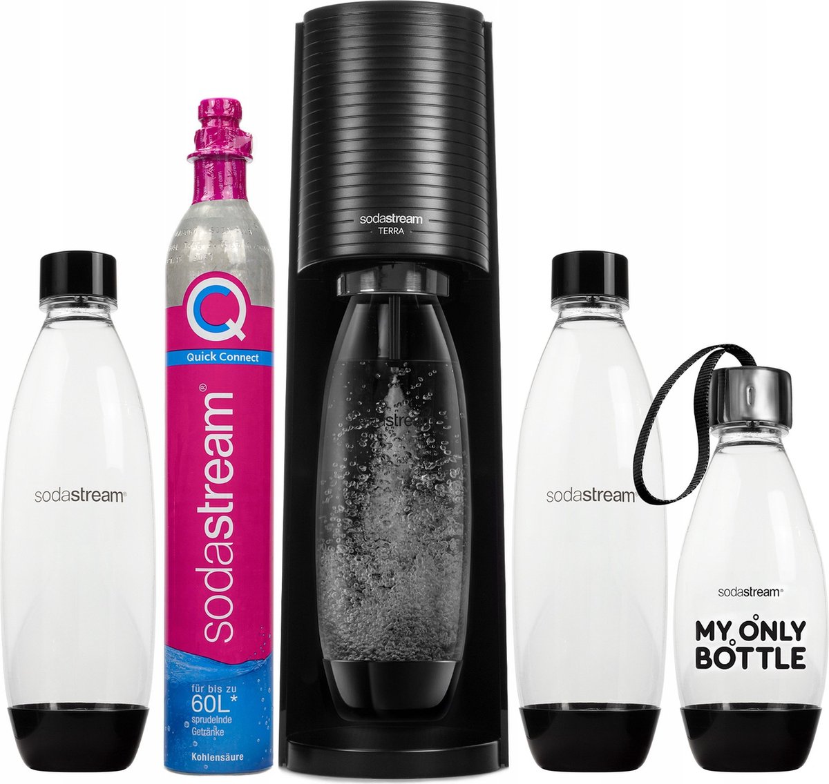 SodaStream TERRA Family Pack Incl. 2x 1L fles, 1x My Only Bottle en