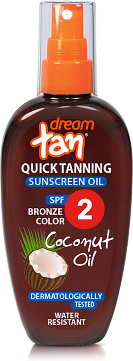 Pharmaid Dream Tan Zonnebrandolie Kokosolie Snelbruinen SPF 2′ 100ml - Quick Tanning Zonnebrand