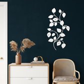 Wanddecoratie | Tak / Branch| Metal - Wall Art | Muurdecoratie | Woonkamer |Wit| 50x90cm