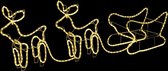 vidaXL - Kerstdecoratie - rendieren - en - slee - 576 - LED's