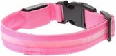Jumada - Honden halsband - Lichtgevend - LED - Roze - M - 40-48 cm - Honden - Dieren - Halsbanden