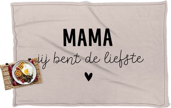 Picknickkleed - Buitenkleed - Spreuken - Mama jij bent de liefste
