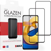 2-pack BMAX geschikt voor Xiaomi Poco M4 Pro (5G) Screenprotector glas - Full Cover gehard glas - Tempered glas - Xiaomi screenprotectors 2 stuks - Telefoonglaasje - Beschermglas - Glasplaatje - Screensaver - Screen protector - Case friendly - Zwart