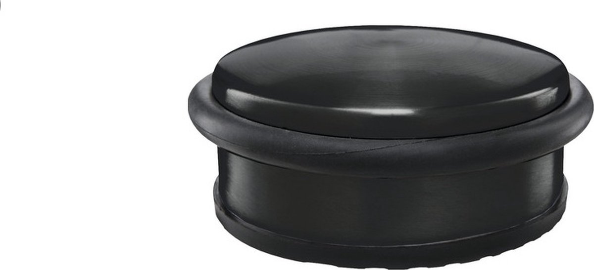 DELTAFIX Deurstopper Ø 10x4,5 cm zwart