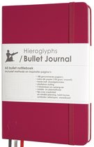 Hieroglyphs Bullet Journal - A5 notitieboek - 100 grams papier - hardcover notebook dotted kado vrouw - met Handleiding en Inspiratie - Nederlands - roze