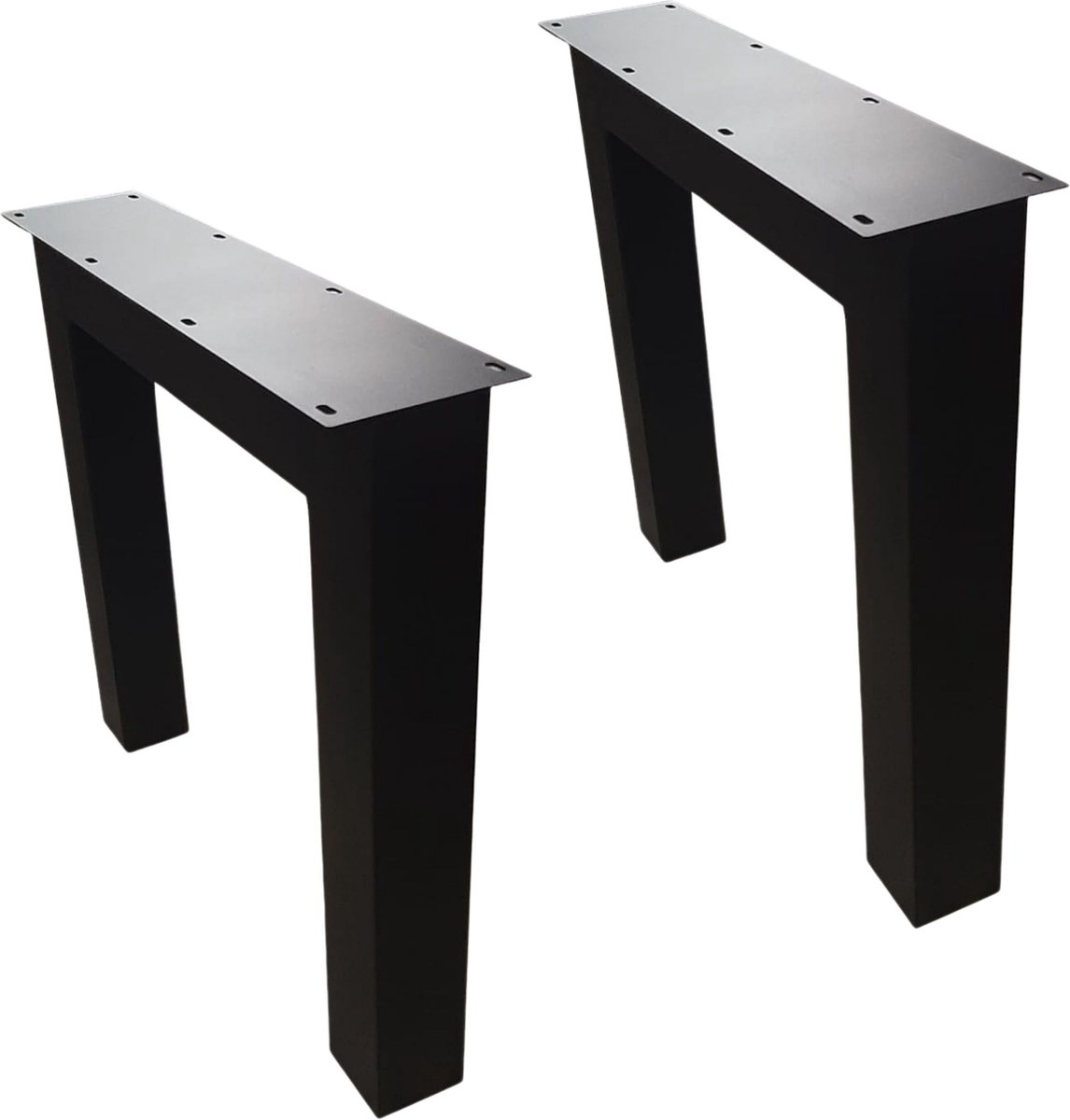 Vierkante tafelpoten - set van 4 - 60x60mm - 710-740mm - zwart | 710 mm