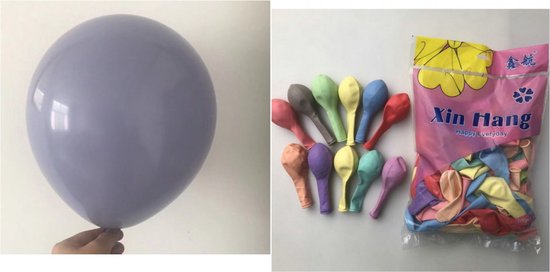 pastel mix ballonnen, set van 100 stuks, circa 30 cm