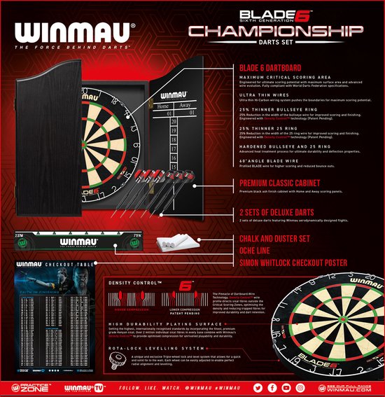 Winmau Blade 6 Championship dart set van Winmau — afbeelding 4