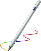 Active Stylus Pen voor Tablet en Smartphone - Stylus Pen geschikt voor IOS, Android en Windows Tablets en Telefoons - Oplaadbaar - Silver
