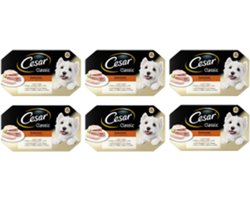6x Cesar Classic Kuipje in Gelei Selection Multipack - Hondenvoeding - 600g