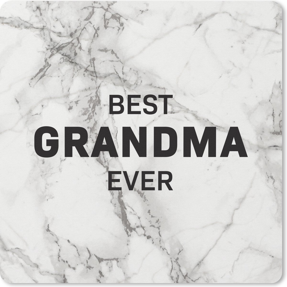 Muismat XXL 50x50 cm - Bureau onderlegger - Bureau mat Oma - Quotes - Best grandma ever - Spreuken - Bureaumat - Gaming mousepad xl - Bureaulegger groot - Computer deskmat