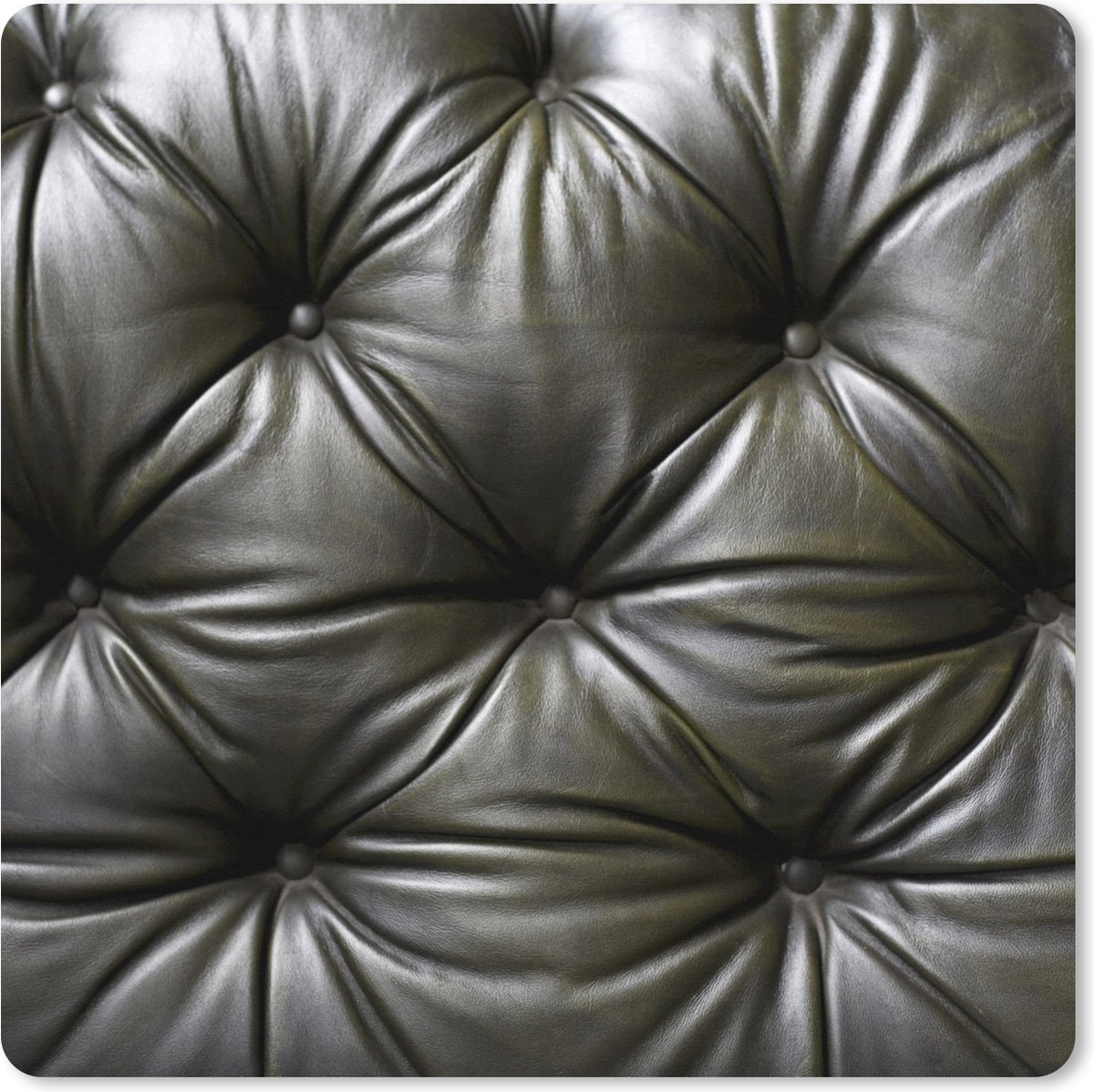 Muismat XXL - Bureau onderlegger - Bureau mat - Een close-up van een leren bank - 60x60 cm - XXL muismat